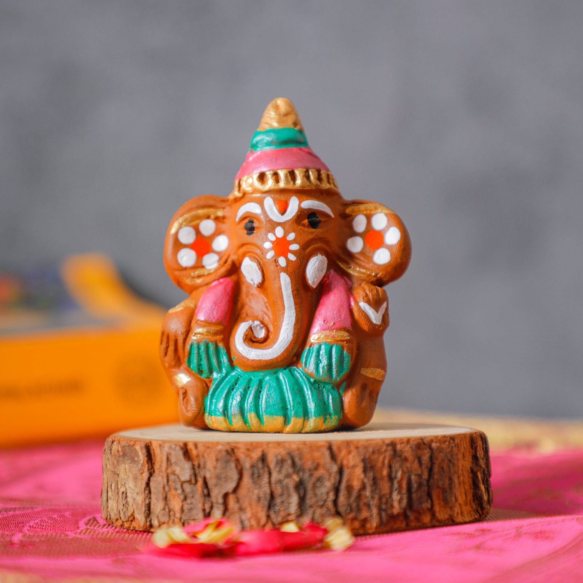 Terracotta Ganesha Murti God Figurine PRO Indian