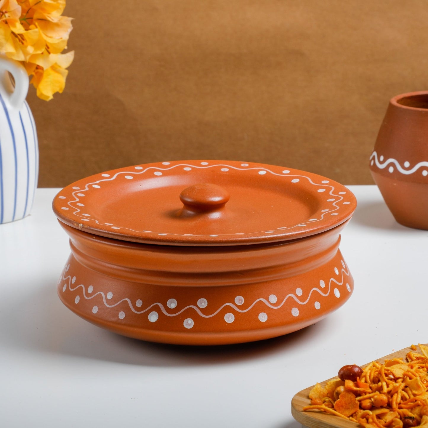 Terracotta Rice Serving Handi Ceramic PRO Indian