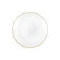 Transparent White and Gold Round Hammered Plastic Plates - Organic Hammered Plate Pro Linens