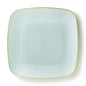 Turquoise and Gold Rim Square Plastic Plates 10 Pack - Classic Plate Pro Linens