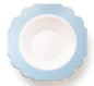 Turquoise and Silver Rim Plastic Plates 10 Pack - Grand Plate Pro Linens