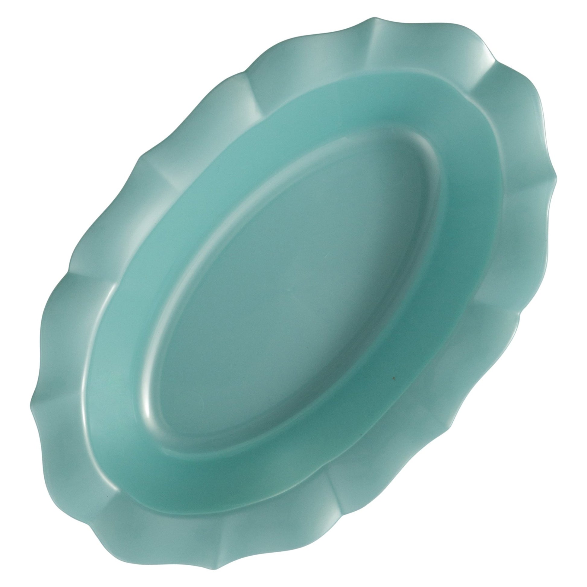 Turquoise Round Plastic Plates - Scalloped Plate Pro Linens