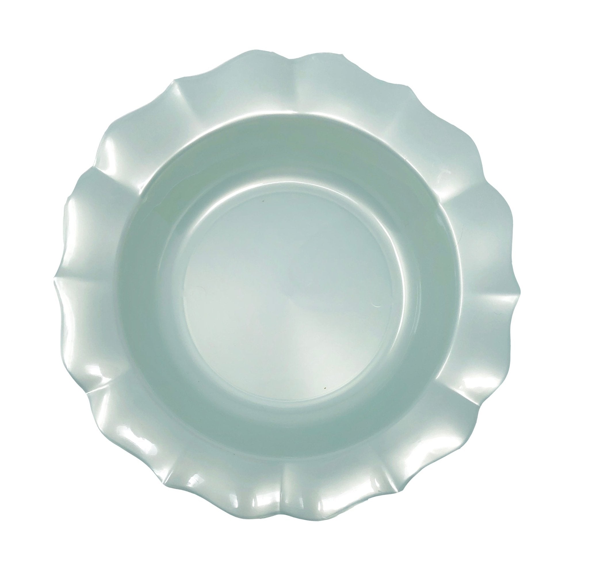 Turquoise Round Plastic Plates - Scalloped Plate Pro Linens