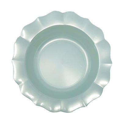 Turquoise Round Plastic Plates - Scalloped Plate Pro Linens