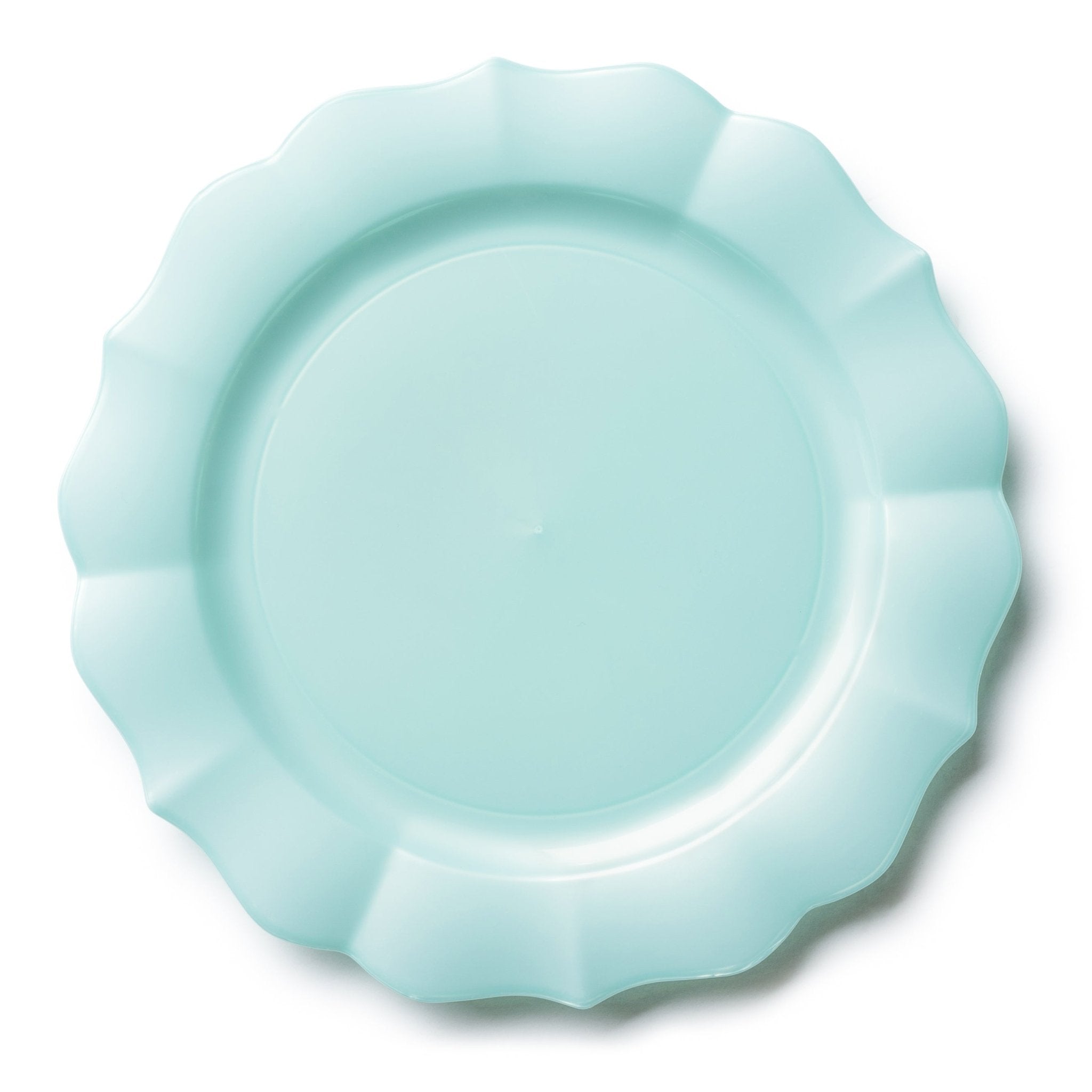 Turquoise Round Plastic Plates - Scalloped Plate Pro Linens