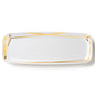 Twist White and Gold Oval Serving Dish - 2 Pack Serving Tray Pro Linens