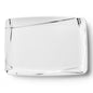 Twist White and Silver Rectangle Serving Dish - 2 Pack Serving Tray Pro Linens