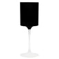 Two Tone 14 Oz Black/Clear Plastic Wine Goblets - 5 Count Stemmed Goblets Pro Linens