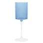 Two Tone 14 Oz Blue/Clear Plastic Wine Goblets - 5 Count Stemmed Goblets Pro Linens