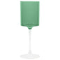 Two Tone 14 Oz Green/Clear Plastic Wine Goblets - 5 Count Stemmed Goblets Pro Linens