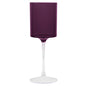 Two Tone 14 Oz Purple/Clear Plastic Wine Goblets - 5 Count Stemmed Goblets Pro Linens