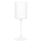 Two Tone 14 Oz White/Clear Plastic Wine Goblets - 5 Count Stemmed Goblets Pro Linens