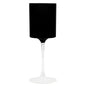 Two Tone 9 Oz Black/Clear Plastic Wine Goblets - 5 Count Stemmed Goblets Pro Linens