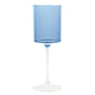 Two Tone 9 Oz Blue/Clear Plastic Wine Goblets - 5 Count Stemmed Goblets Pro Linens