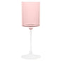 Two Tone 9 Oz Pink/Clear Plastic Wine Goblets - 5 Count Stemmed Goblets Pro Linens