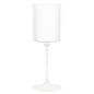 Two Tone 9 Oz White/Clear Plastic Wine Goblets - 5 Count Stemmed Goblets Pro Linens