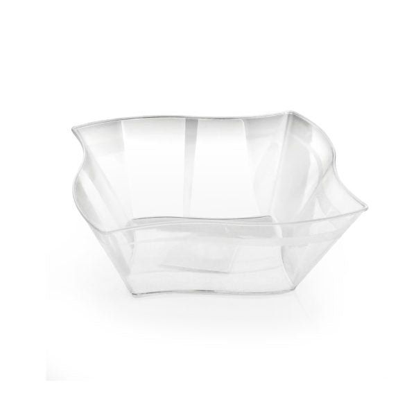 Wave Clear Salad Bowl - 2 Count Serving Bowl Pro Linens