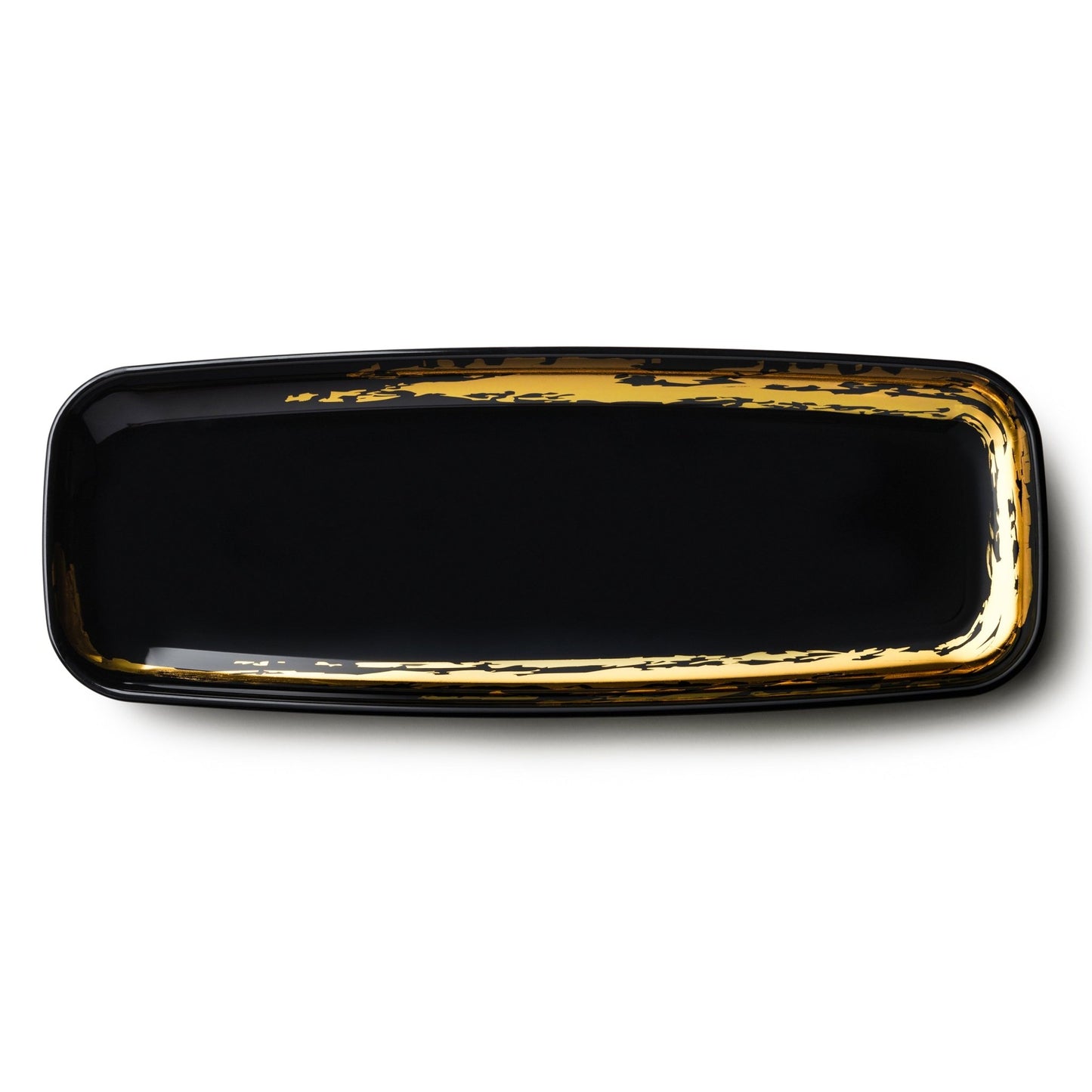 Whisk Black and Gold Oval Serving Dish - 2 Pack Serving Tray Pro Linens