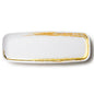 Whisk White and Gold Oval Serving Dish - 2 Pack Serving Tray Pro Linens