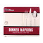 White 2-Ply Dinner Napkins - 100 Count Buffet Napkins Pro Linens