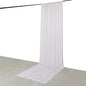 White 4-Way Stretch Spandex Event Curtain Drapes, Wrinkle Free Backdrop Event Panel with Rod Pockets - 5ftx16ft Pro Linens