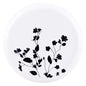 White and Black Round Plastic Plates - Garden Plate Pro Linens