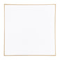 White and Gold Flat 13″ Square Plastic Charger Plate - 4 Count - Pro Linens