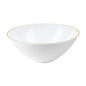 White and Gold Organic Plastic Salad Bowl - 2 Pack Serving Bowl Pro Linens