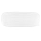 White and Gold Organic Rectangular Plastic Salad Bowl - 1 Count Serving Bowl Pro Linens