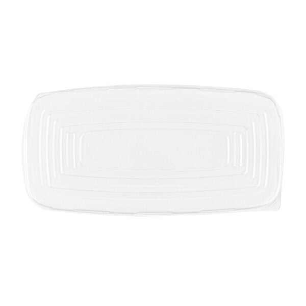 White and Gold Organic Rectangular Plastic Salad Bowl - 1 Count Serving Bowl Pro Linens