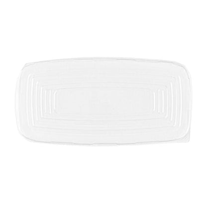 White and Gold Organic Rectangular Plastic Salad Bowl - 1 Count Serving Bowl Pro Linens