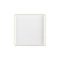 White and Gold Rim Square Plastic Plates - Square Edge Plate Pro Linens