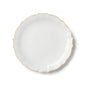 White and Gold Round Plastic Plates 10 Count - Luxe Plate Pro Linens