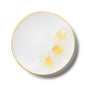 White and Gold Round Plastic Plates - Orchid Plate Pro Linens