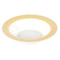 White and Gold Round Plastic Soup Bowls 10 Pack - Honeycomb Soup & Dessert Bowls Pro Linens