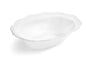 White and Silver Oval Plastic Serving Bowls 2 Pack - Aristocrat Serving Bowl Pro Linens