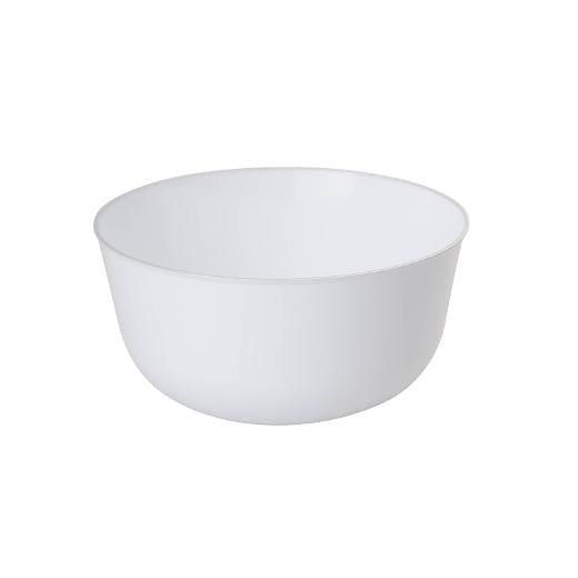 White and Silver Round Plastic Plates - Geo - Pro Linens