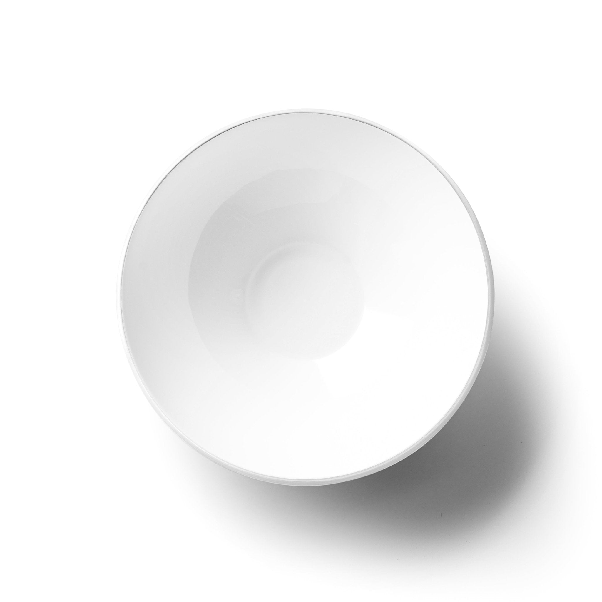 White and Silver Round Plastic Plates - Orchid - Pro Linens