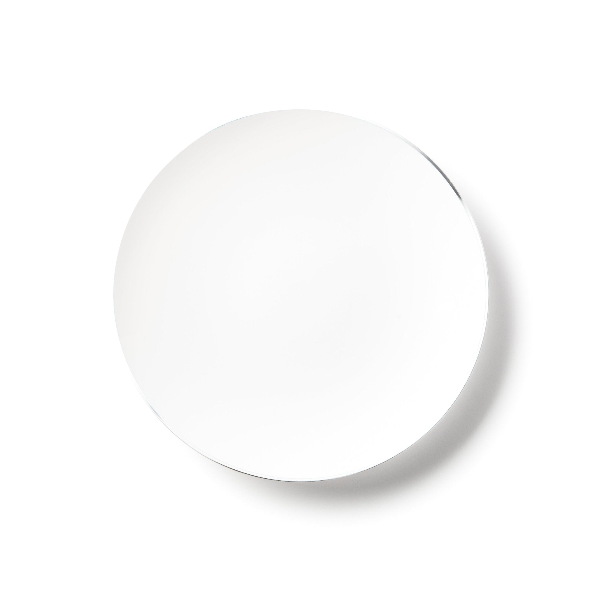 White and Silver Round Plastic Plates - Organic - Pro Linens