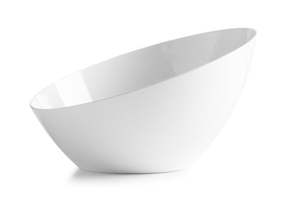 White Angled Plastic Serving Bowls - 5 Pack Serving Bowl Pro Linens