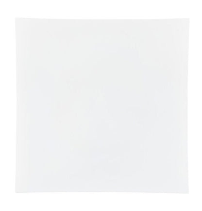 White Flat 13″ Square Plastic Charger Plate - 4 Count - Pro Linens