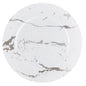 White Marble Chargers 13″ Round Plastic Charger Plate - 4 Pack - Pro Linens