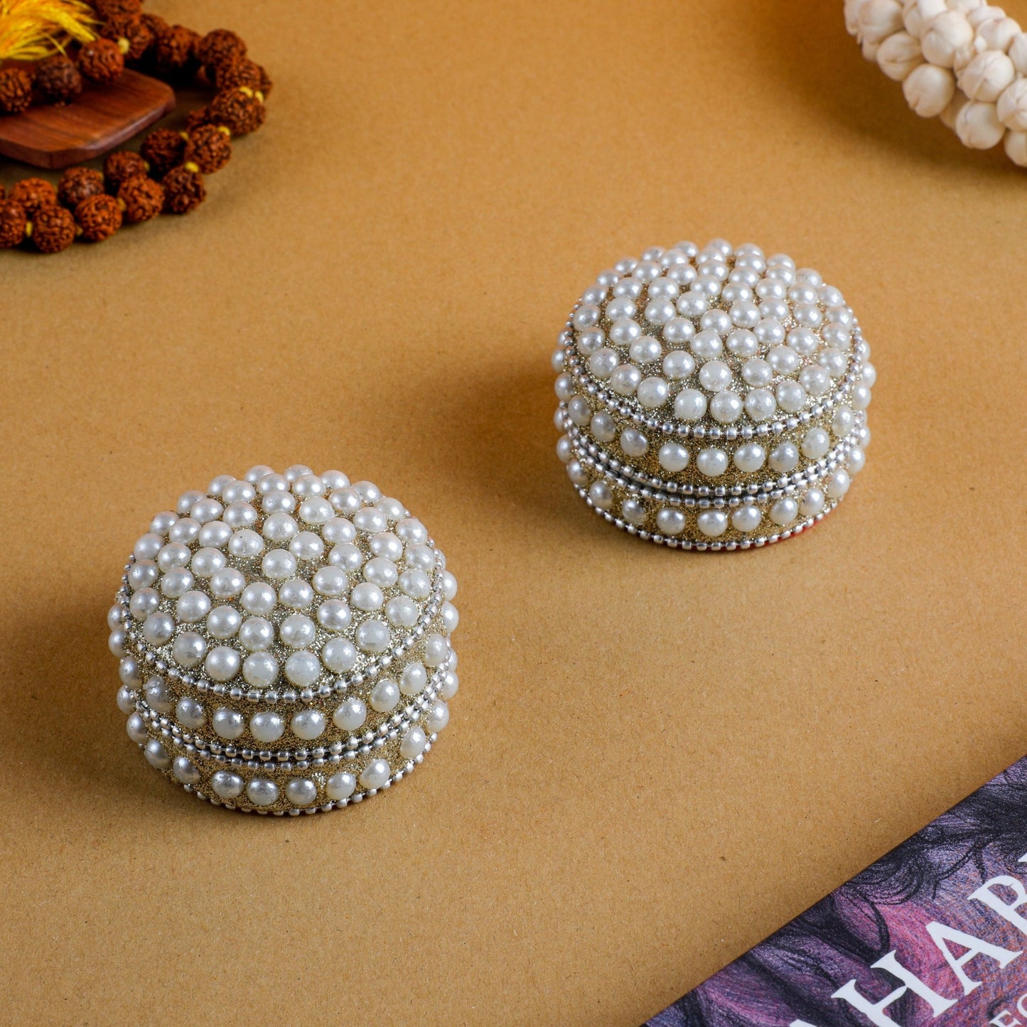 White Pearl Sindoor Dibbi Haldi Kumkum PRO Indian