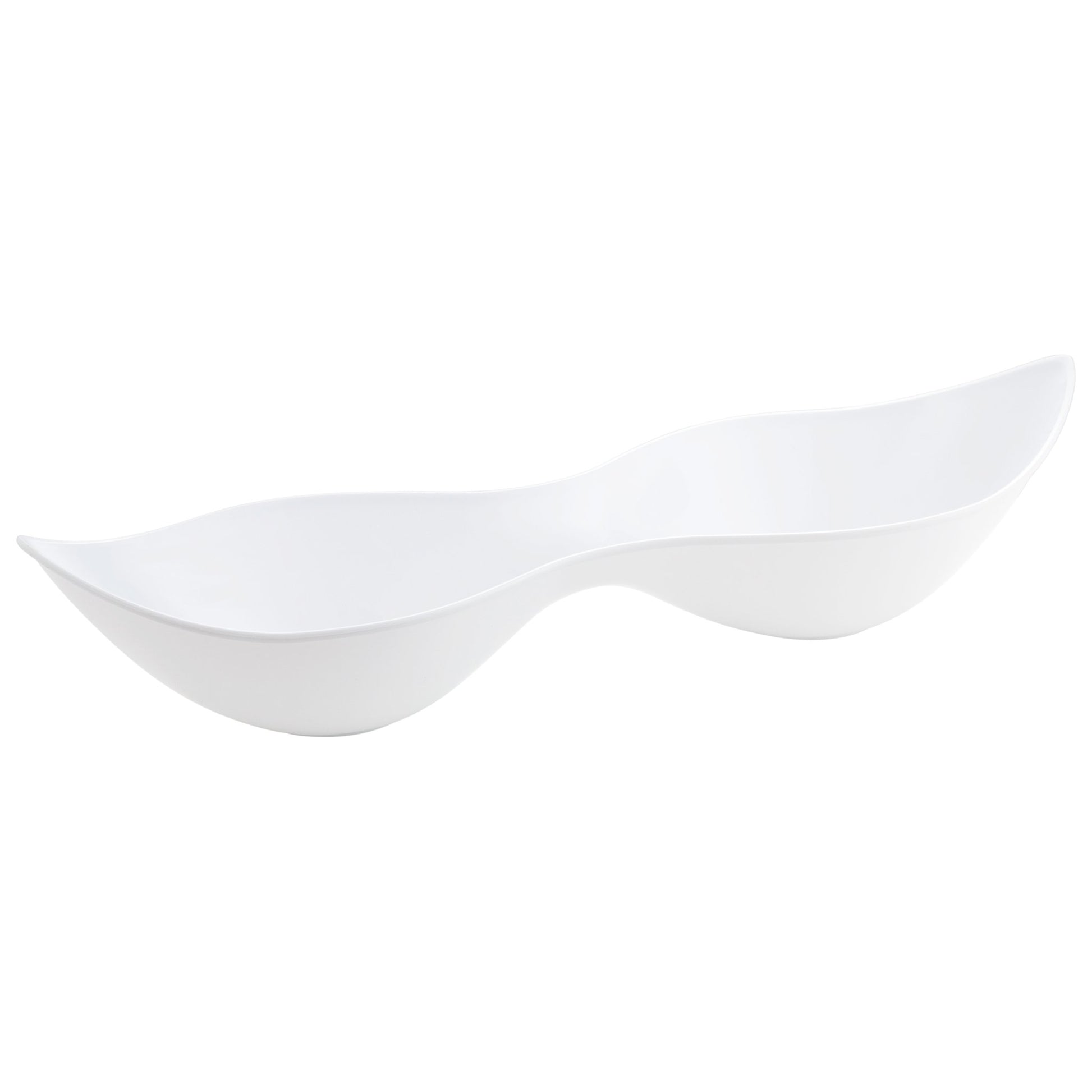 White Plastic 2 Section Small Serving Dish 5 Pack Serving Bowl Pro Linens