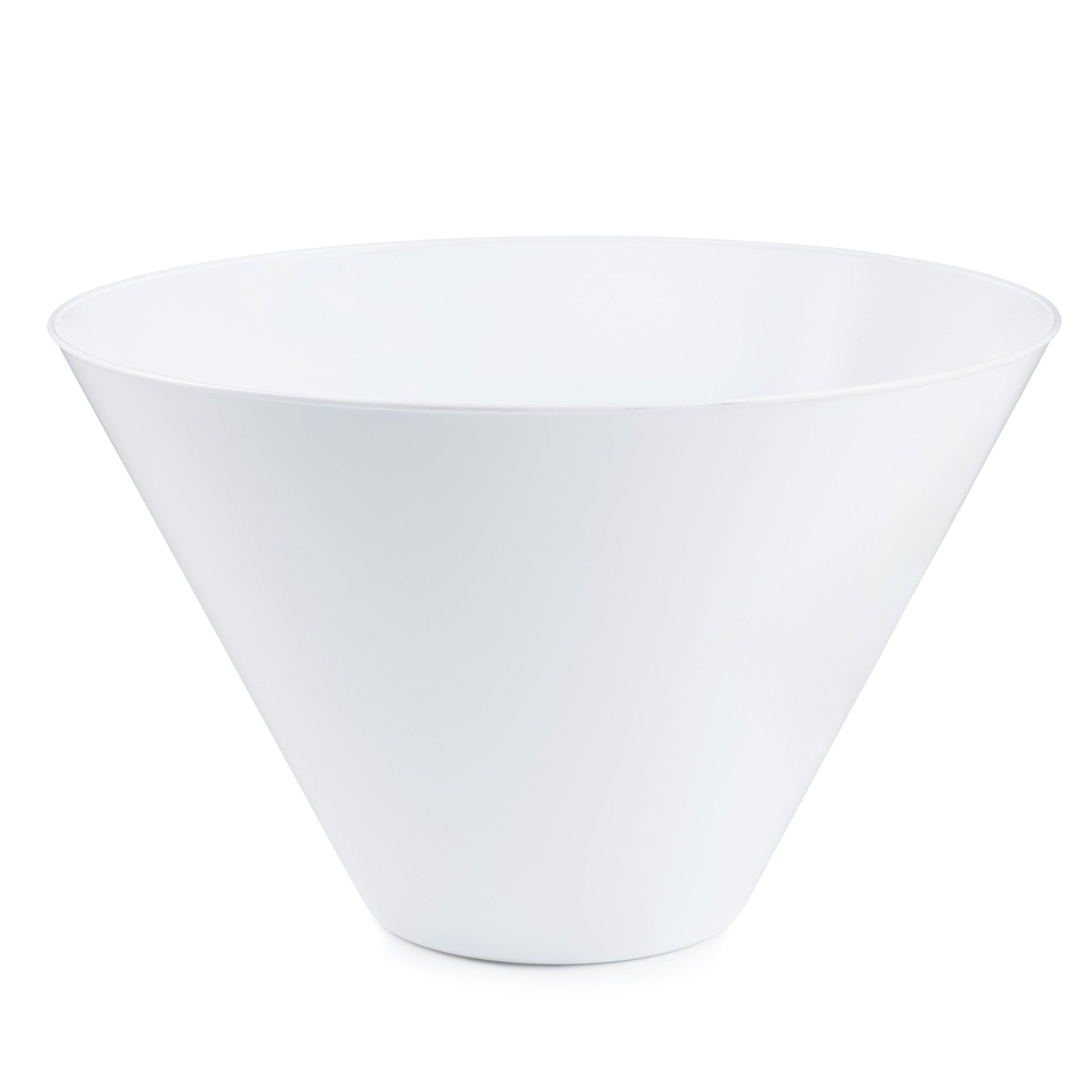 White Plastic Cone Shaped Salad Bowl - 5 Pack Serving Bowl Pro Linens