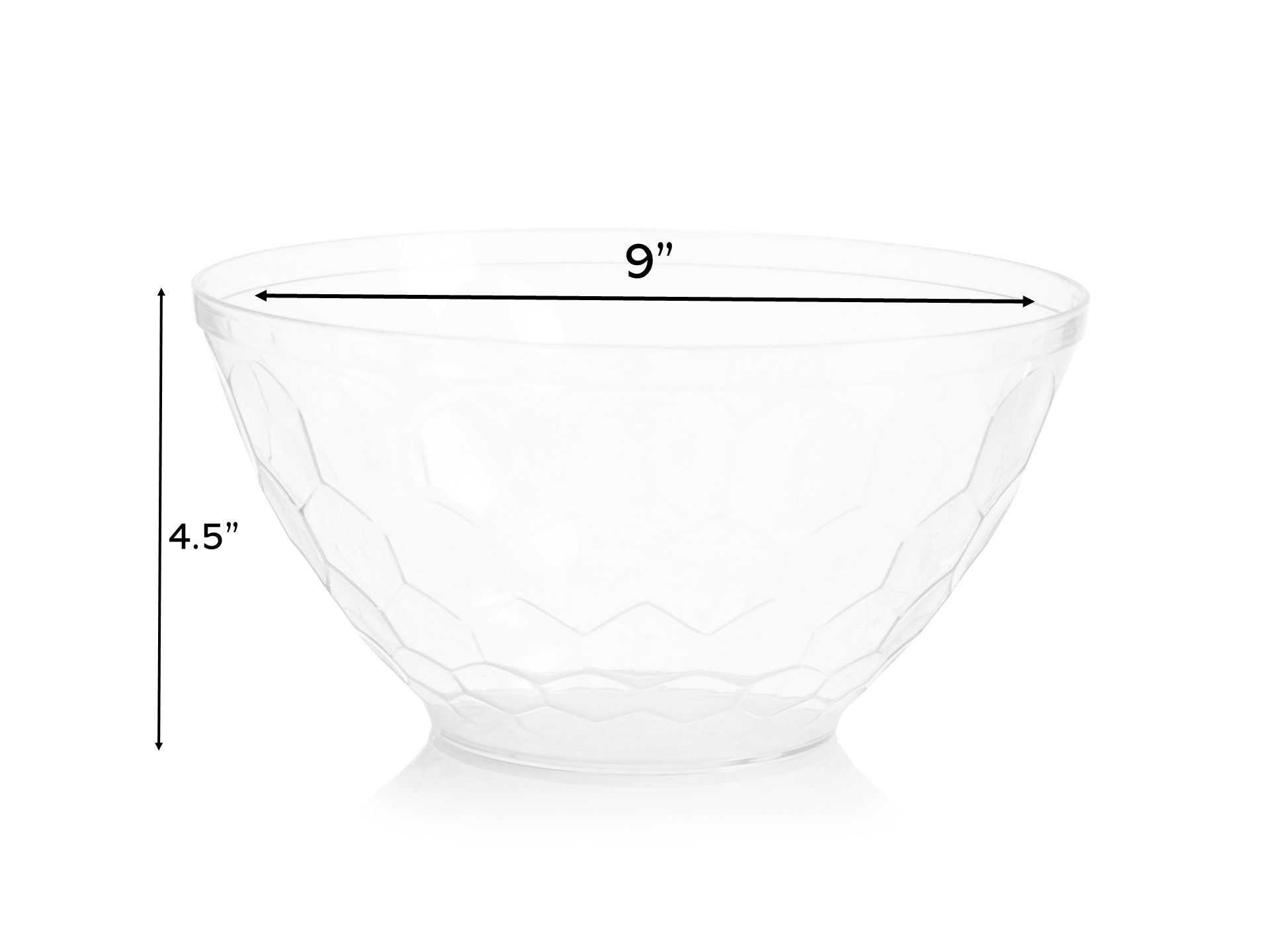 White Plastic Embossed Salad Bowl 1 Pack Serving Bowl Pro Linens