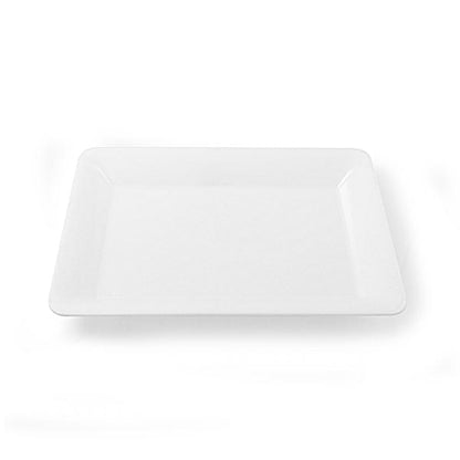 White Plastic Rectangular Serving Tray - 2 Count - Pro Linens