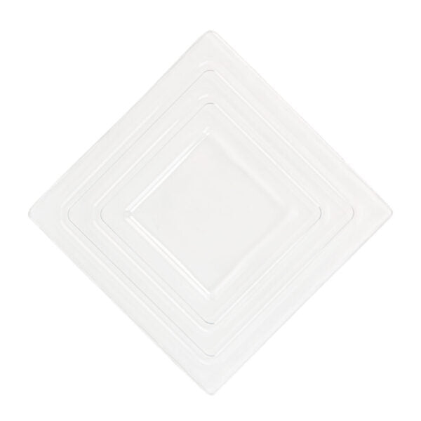 White Plastic Square Salad Bowl - 3 Pack - Pro Linens