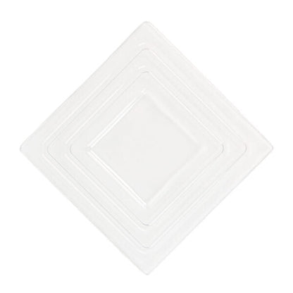 White Plastic Square Salad Bowl - 3 Pack - Pro Linens