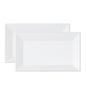 White Rectangle Plastic Dinner Plate 10 Pack - Splendid Plate Pro Linens